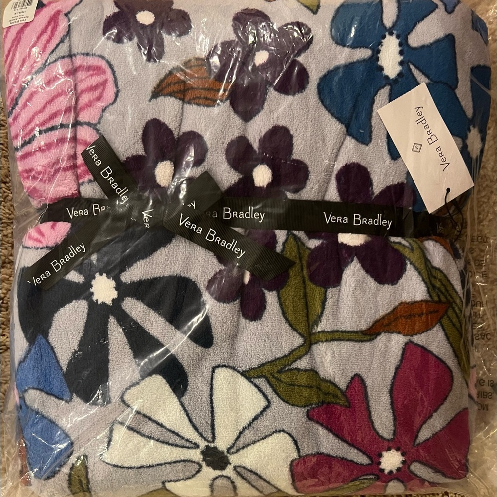 Vera Bradley Bengal Lily Floral Throw Blanket